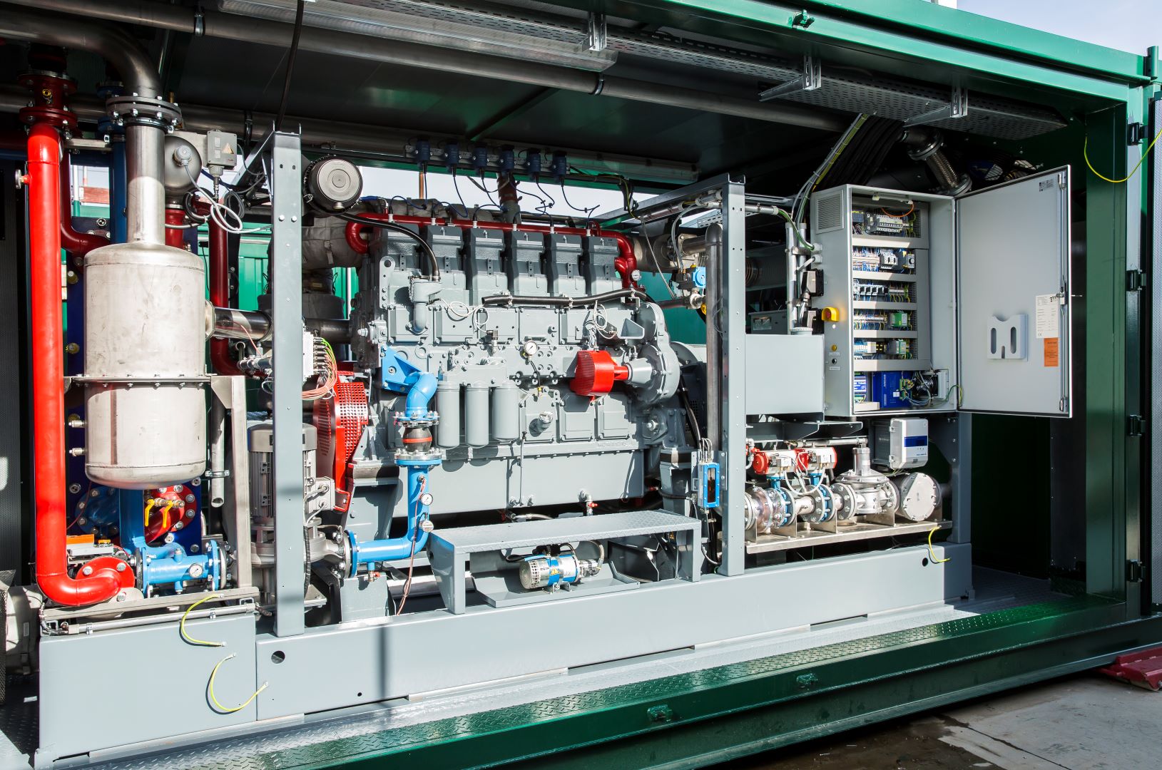 Kompletny silnik w kontenerze do biogazowni biogazownia Biogaz Energy Poland