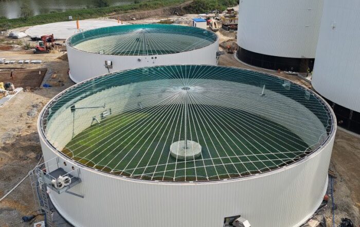 Taśmy do utrzymania siatki i membrany biogazownia Biogaz Energy Poland